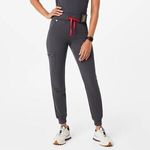 FIGS High Waisted Zamora Scrub Pants XXSP Charcoal NWT